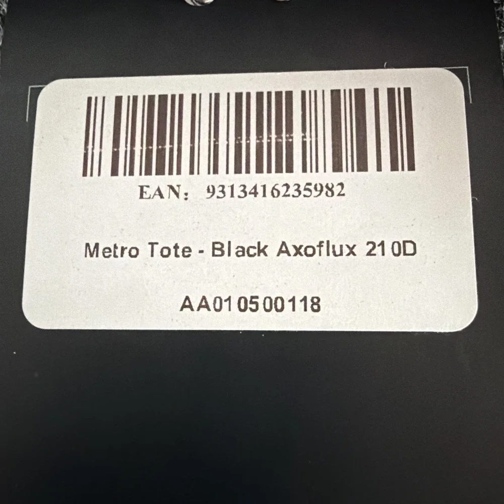 ALPAKA NEW Metro Tote Black Axoflux 210D 14L Laptop Bag /Weatherproof